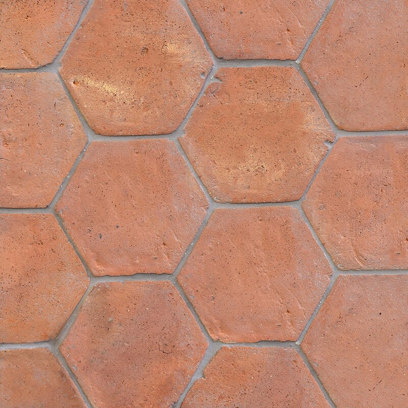 El Yapımı Kaplama Tuğla Altıgen Terraccotta Red