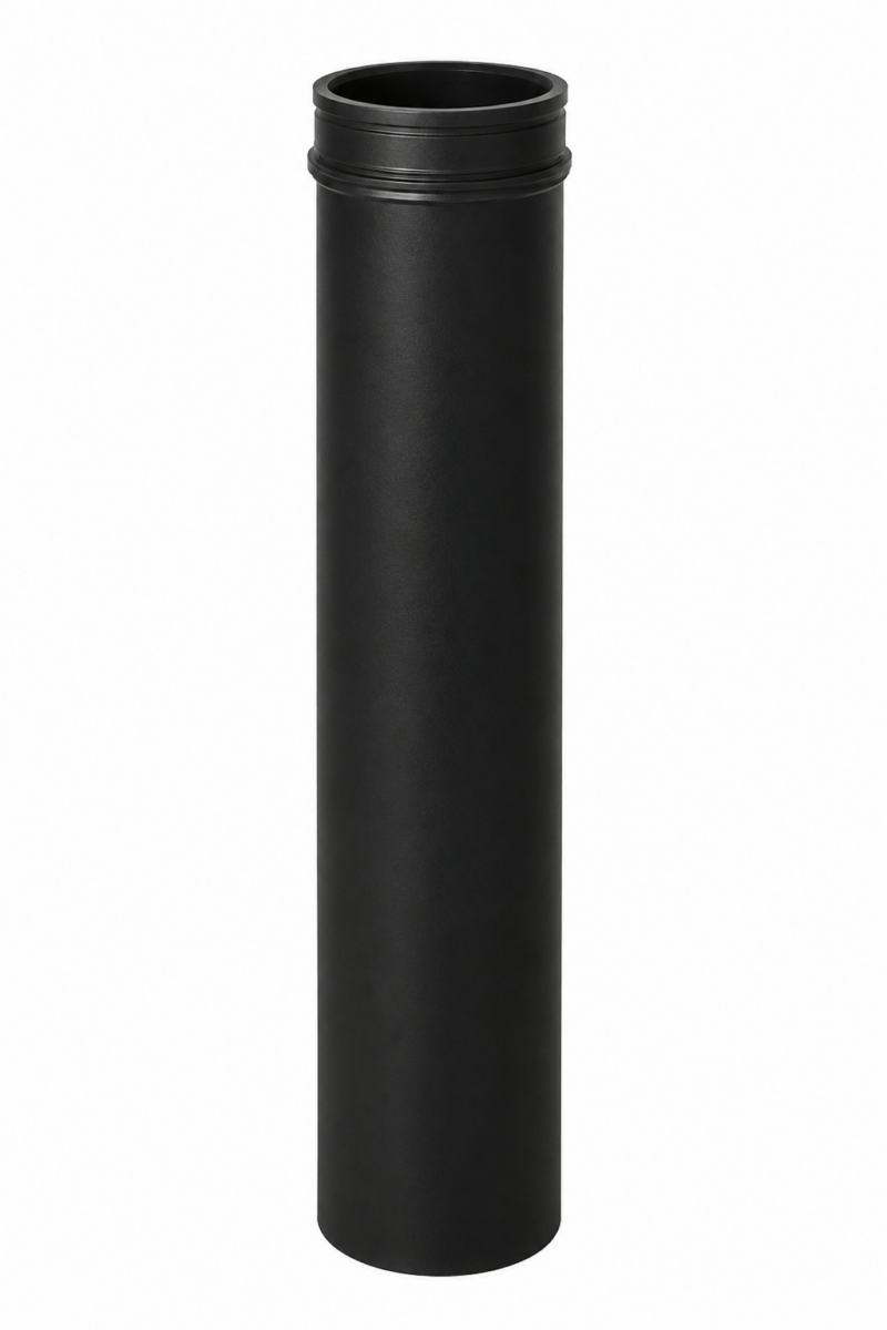 Ø150/200 mm Yalıtımlı Siyah Düz Boru 50 cm – Türk Malı