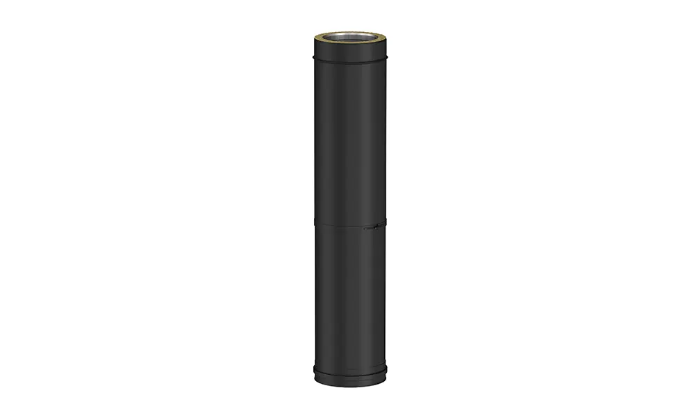 Ø150/200 mm Yalıtımlı Siyah Düz Boru 100 cm – Türk Malı