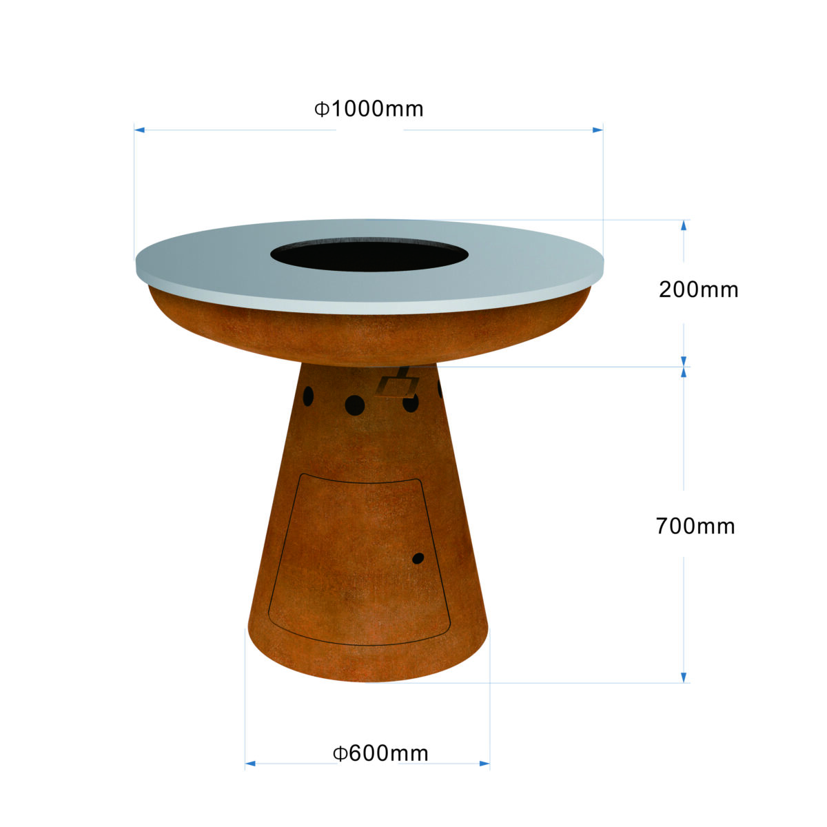 Corten Bahçe Barbekü  BG05