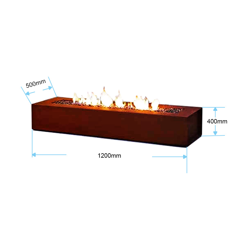 Corten Gazlı Bahçe Ateşi  GF04