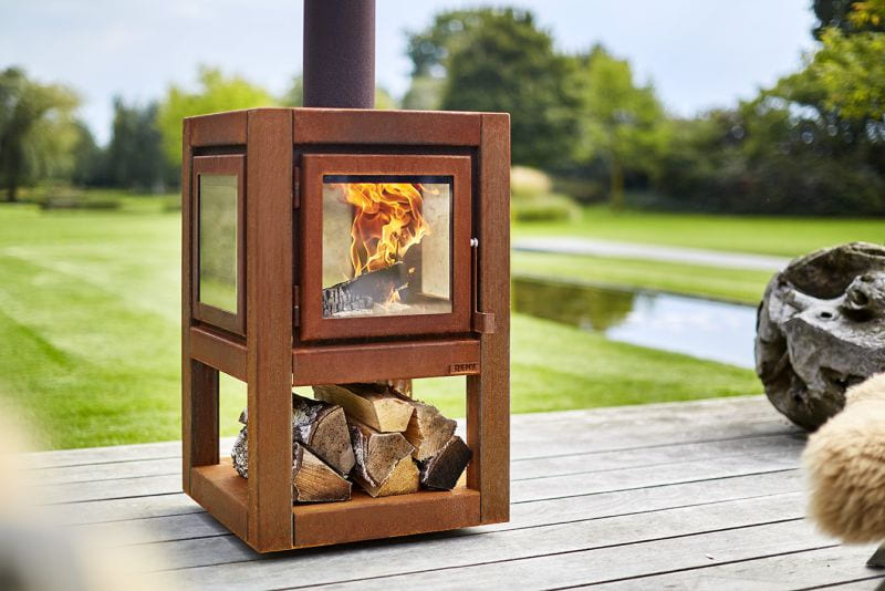 Corten Odunlu Bahçe Şöminesi  FP11