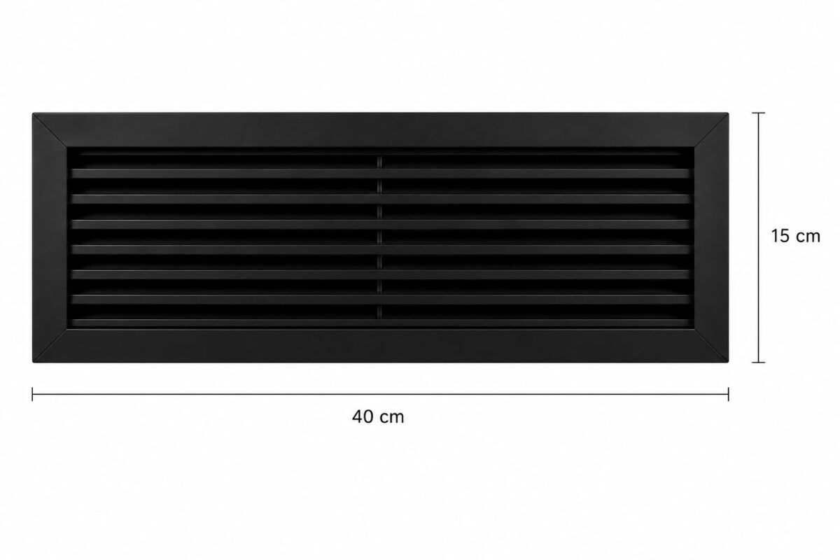 Menfez Siyah Renk 40x15cm
