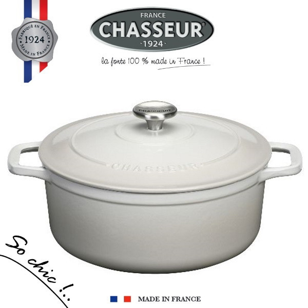 Invicta Chasseur Döküm Tencere Beyaz 27cm  2061