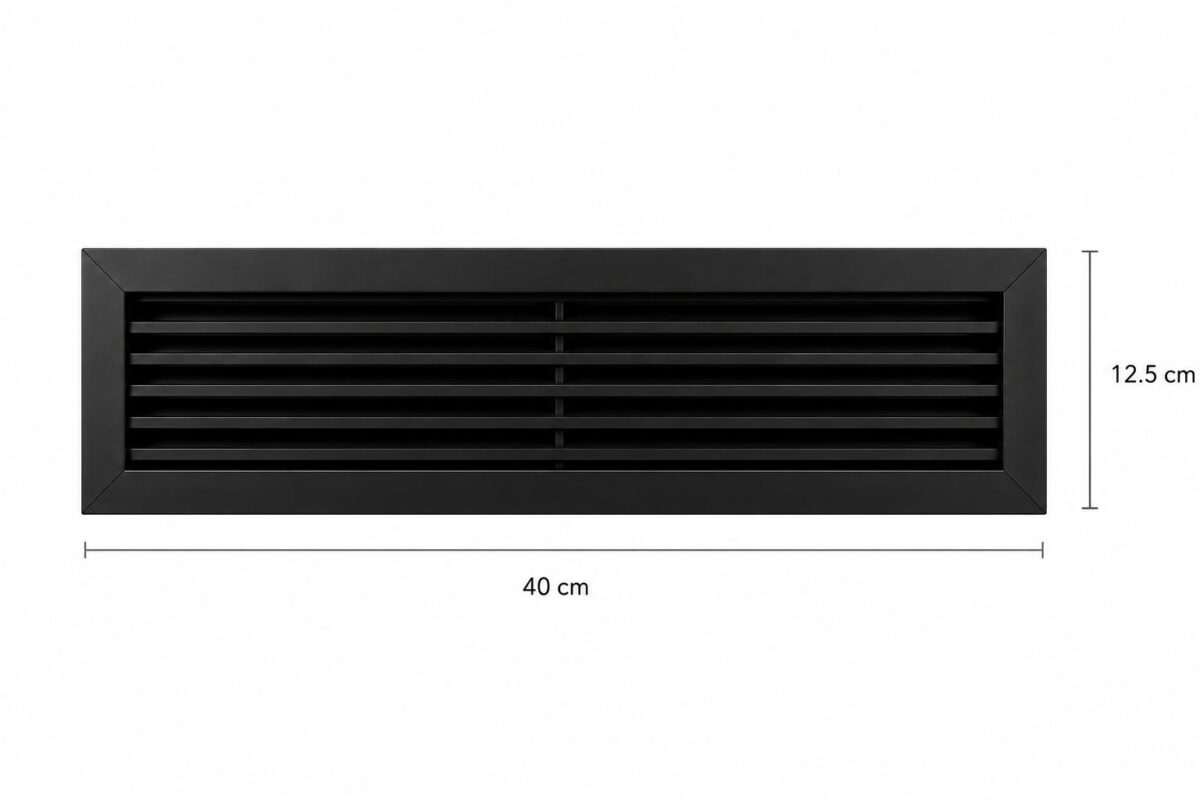 Menfez Siyah Renk  40x12.5cm