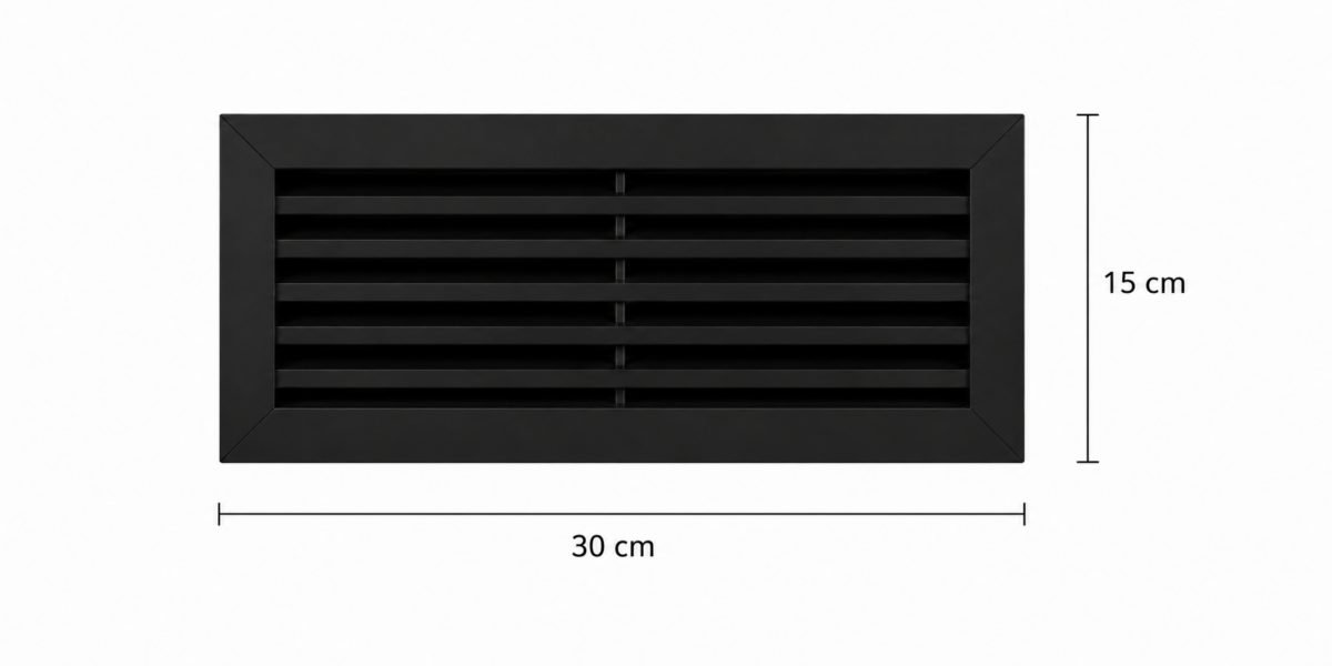 Menfez Siyah Renk  30x15cm