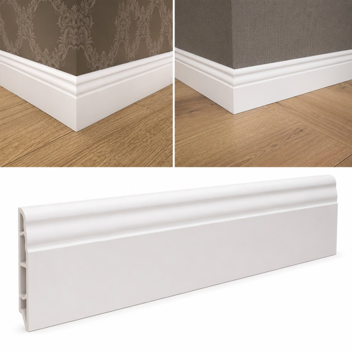 Pvc Parke Süpürgelik Beyaz 2.4m  JF224