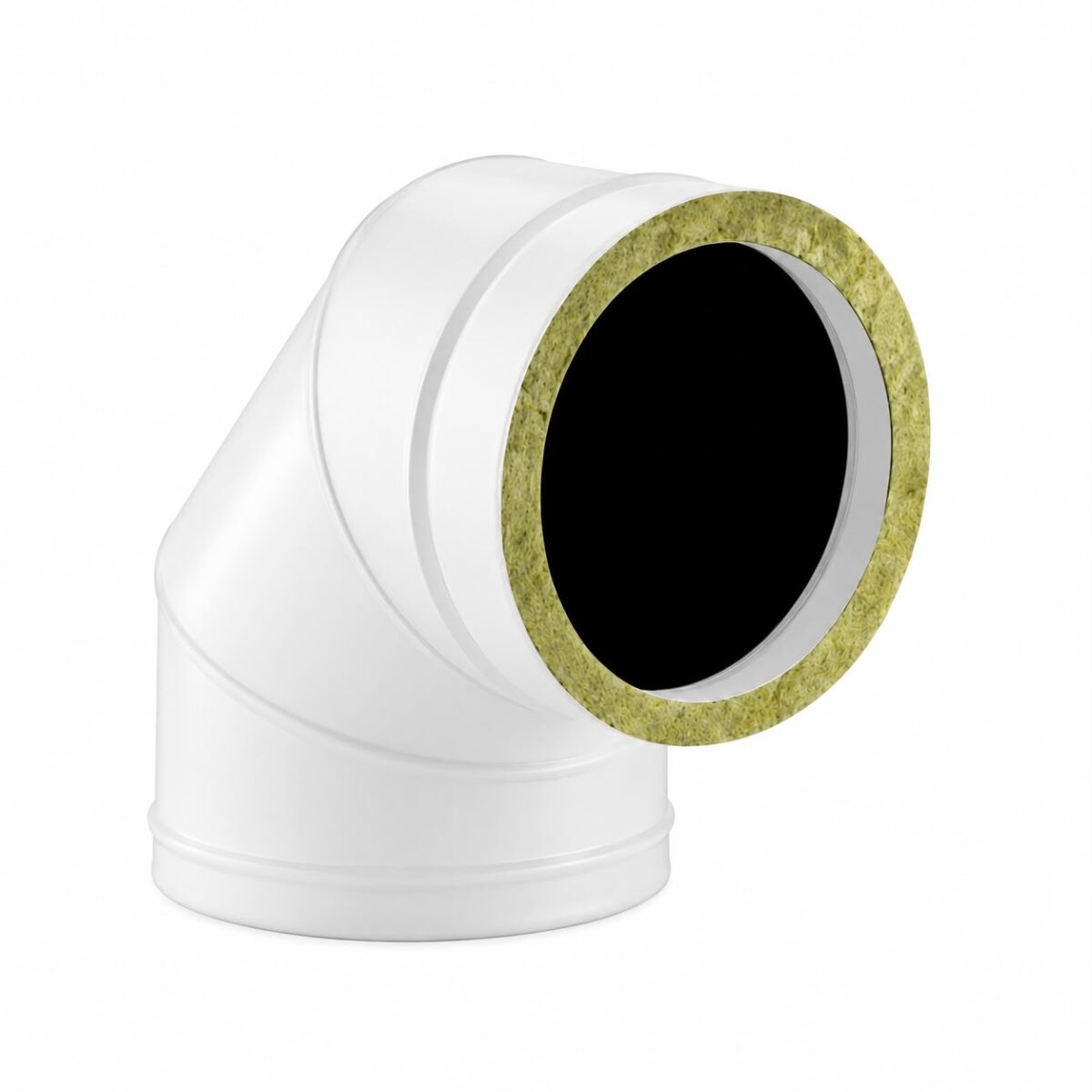 Ø180/230 mm Yalıtımlı 90° Dirsek Boru Beyaz – Türk Malı