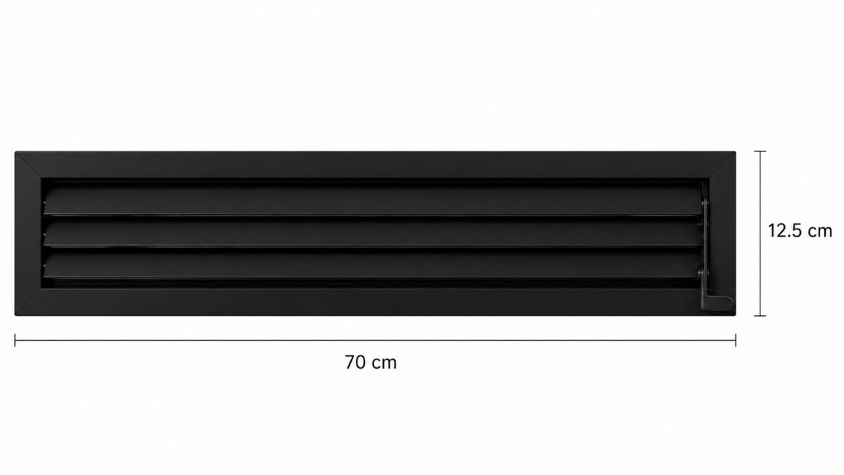 Açılıp Kapanan Menfez Siyah Renk 70x12.5cm