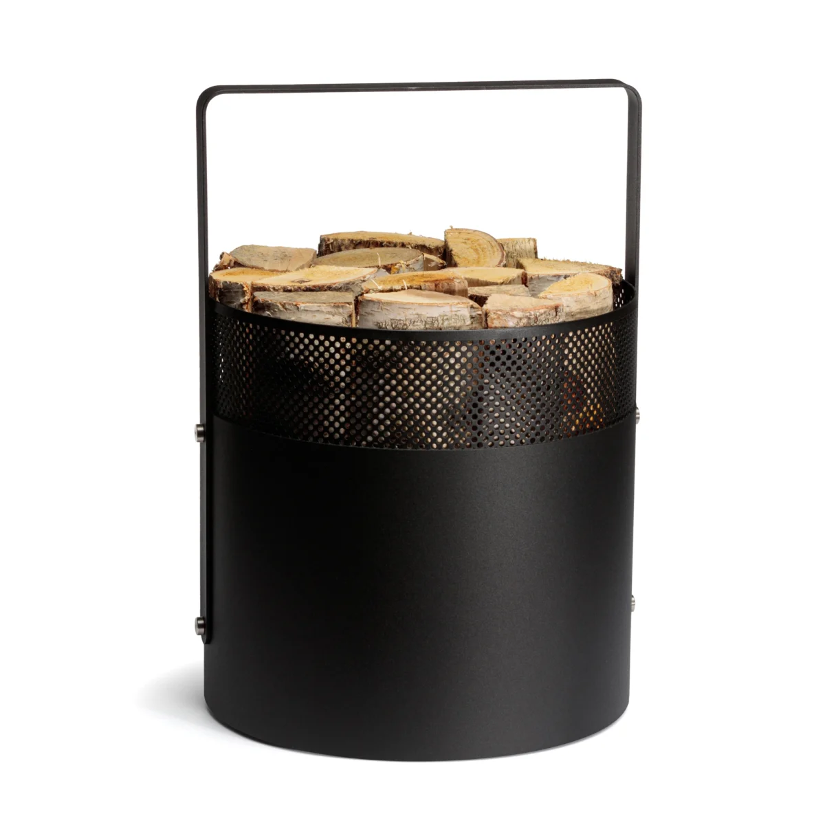 Darco Yuvarlak Metal Odunluk 34.5x35x35cm AERO HOLD 1 KND-05-ML.CZ