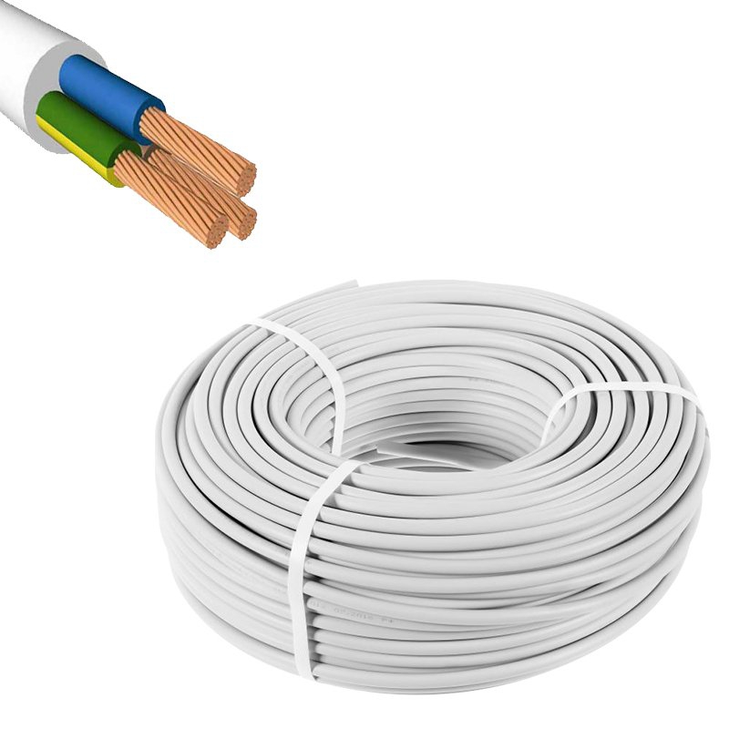 Cypro Elektrik Kablosu Beyaz 100 Metre 4G1.5mm2  4x1.5mm