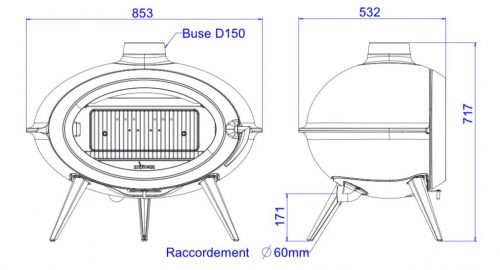 Invicta Brio Döküm Soba 7KW 648144 - Görsel 3