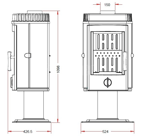 Invicta Mairy 10KW Döküm Odun Sobası 614544 - Görsel 3