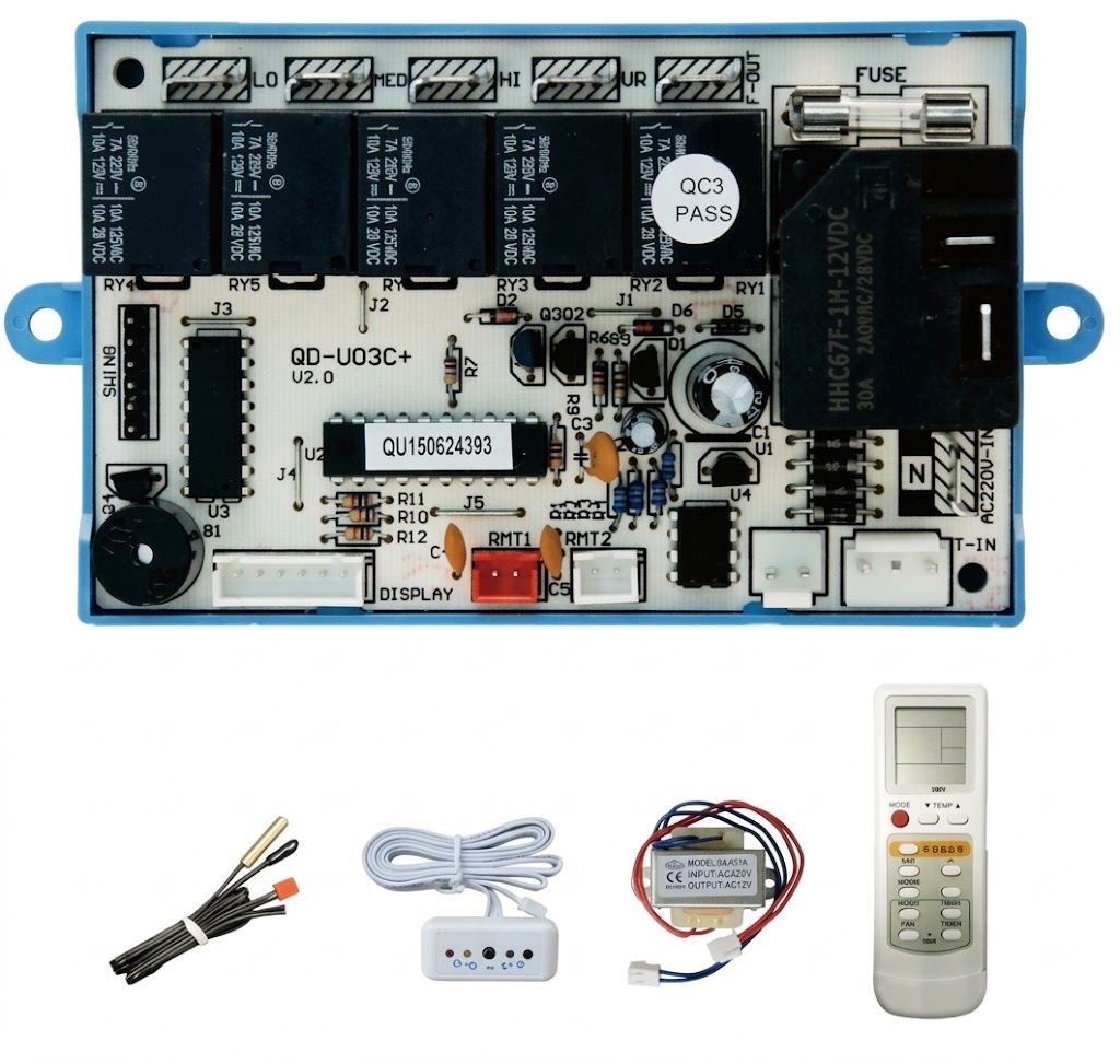 Evrensel Klima Anakart Ve Uzaktan Kontrol Sistemi  QD-U03A+