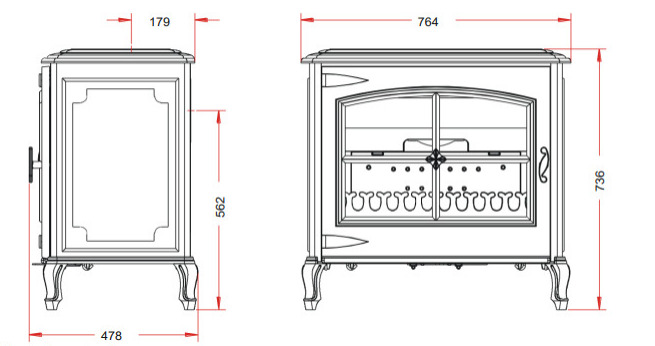 Invicta Rustica Döküm Soba P917644 - Görsel 3